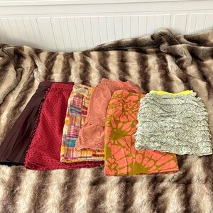 J Crew skirt collection of six skirts size 0